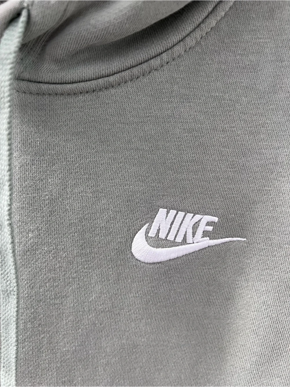 Nike Club Fleece Hoodie Sage Green Embroidered Logo Pullover